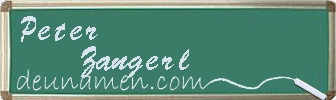 Peter Zangerl Visitenkarte